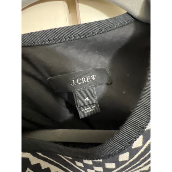 J.Crew size 4 black and white woven sheath dress - Picture 3 of 5